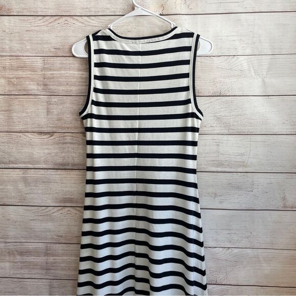 J CREW NAVY BLUE AND WHITE STRIPED MAXI DRESS IN 100% COTTON - Picture 5 of 7